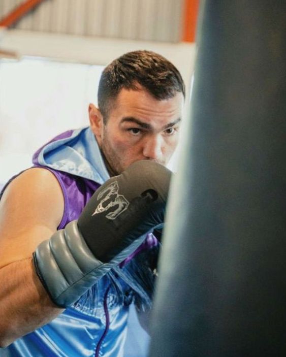 Legal documents and boxing gear