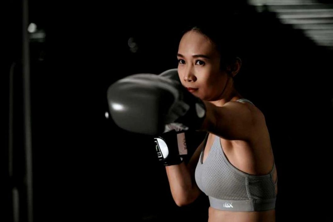 Heavy bag in gym