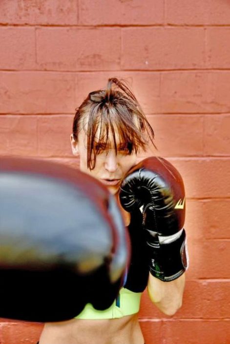Heavy bag closeup