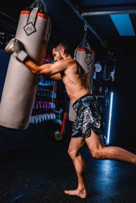 Pro leather heavy bag set